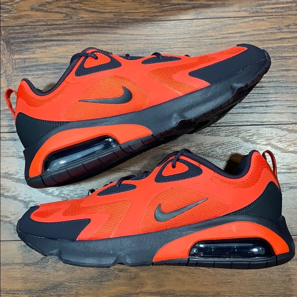 NIKE AIR MAX 200 Habanero Red/Oil Grey - Picture 2 of 16